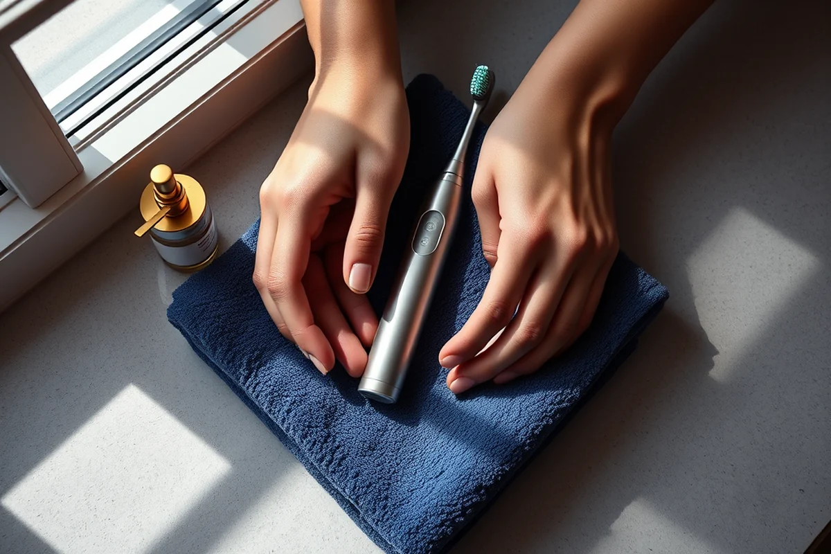 electric toothbrush with replacement heads — Electric Toothbrush With Replacement Heads (the finished result)